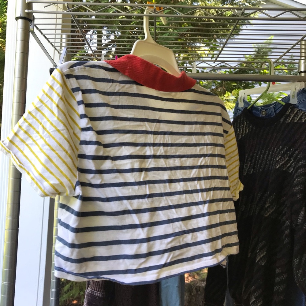 Wild Fable Cropped Striped Tee- M
